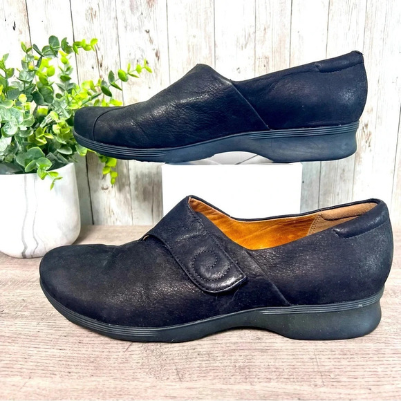 Clarks Shoes - Clarks Artisan Aubria Myth Black Leather Slip On Loafers